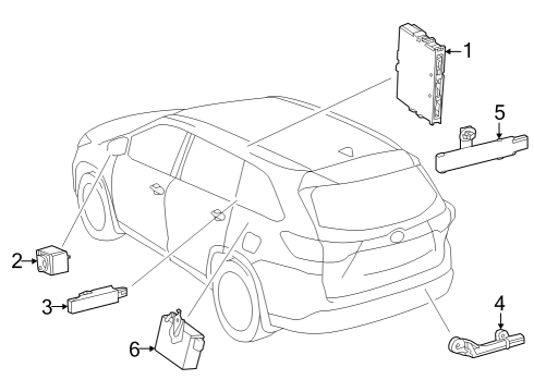 2024 Toyota Grand Highlander Keyless Entry Components Diagram