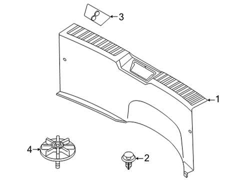 2020 Toyota Yaris Interior Trim - Rear Body Diagram 2 - Thumbnail