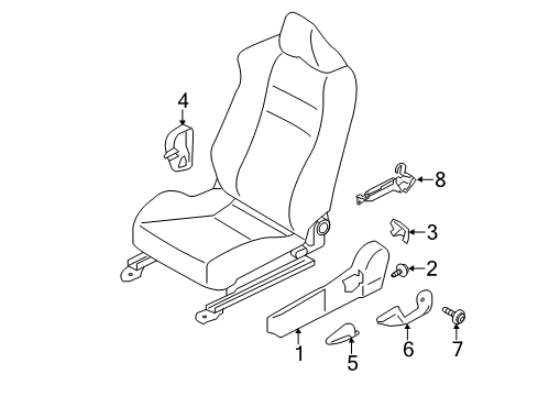 2014 Scion FR-S Cover Screw Diagram for SU003-04379