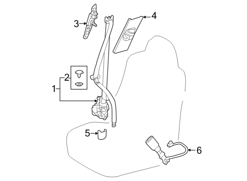 2023 Toyota GR Corolla Seat Belt Diagram