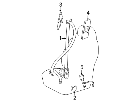 2012 Toyota RAV4 Seat Belt Diagram