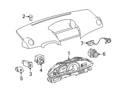 2009 Toyota Yaris Instruments & Gauges Diagram