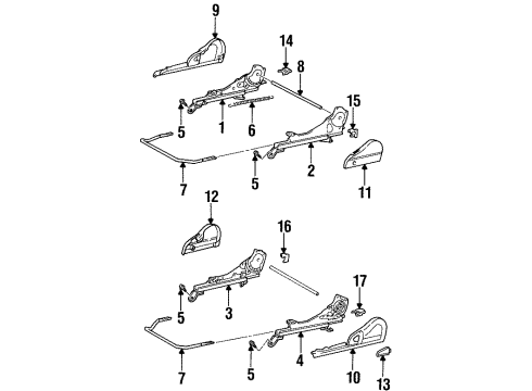 1996 Toyota Paseo Seat Adjuster Spring Diagram for 90506-18051