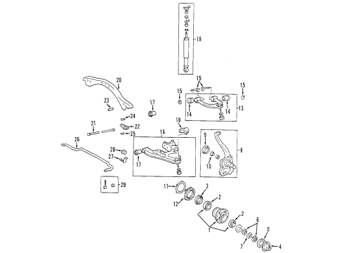 2006 Toyota Land Cruiser Accumulator Assy, Front Suspension Control, LH Diagram for 49042-60020