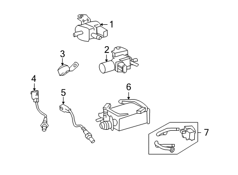 2009 Toyota Land Cruiser Emission Components Diagram