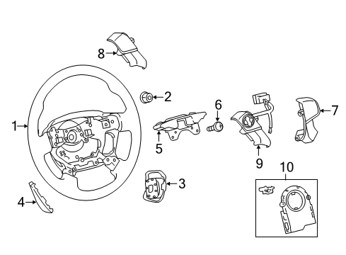 2014 Toyota Camry Steering Column & Wheel, Steering Gear & Linkage Diagram 12 - Thumbnail