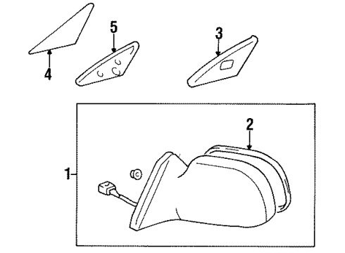 1998 Toyota Tercel Outside Mirrors Diagram