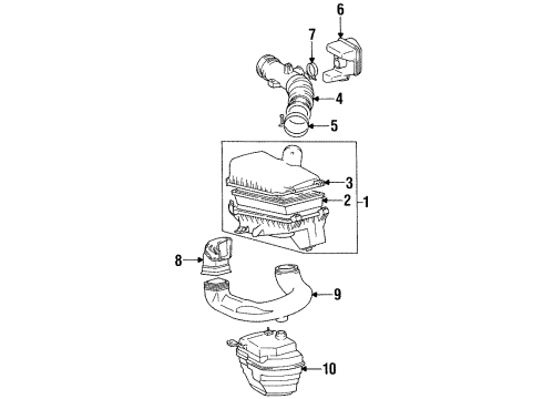 1997 Toyota Corolla Cap Sub-Assembly, Air Cl Diagram for 17705-15190