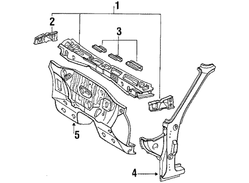 1989 Toyota Tercel Cowl Diagram 2 - Thumbnail