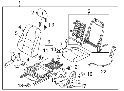 2018 Toyota Yaris iA Spring Sub-Assembly, Front Diagram for 71051-WB001