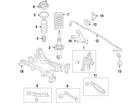 2014 Scion FR-S Rear Suspension, Control Arm Diagram 2 - Thumbnail