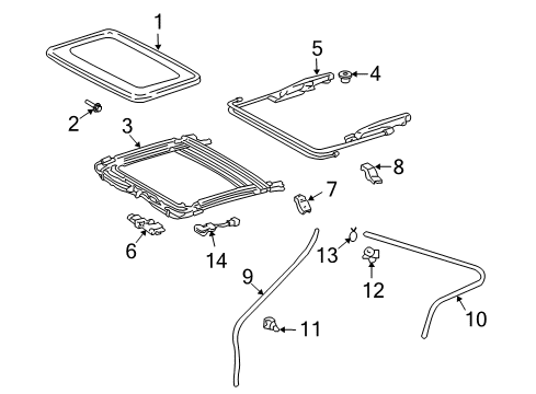 2005 Toyota Celica Sunroof  Diagram