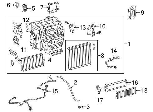 2019 Toyota Avalon Display Unit Diagram for 86140-07160