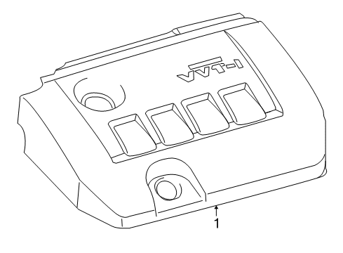 2012 Toyota Corolla Engine Appearance Cover Diagram