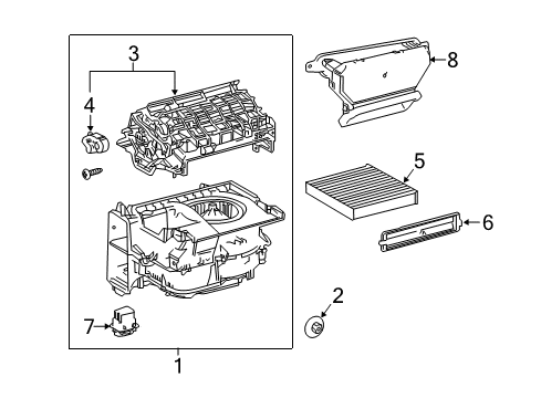 2021 Toyota C-HR Resistor, Blower Diagram for 87138-F4010