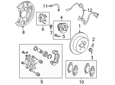 2008 Toyota Sienna Rear Brakes Diagram