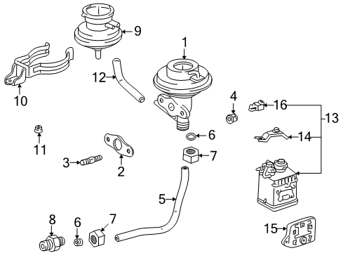 1996 Toyota RAV4 Emission Components Diagram