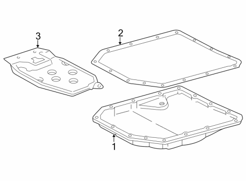 2003 Toyota Matrix Gasket, Automatic Transaxle Oil Pan Diagram for 35168-12060