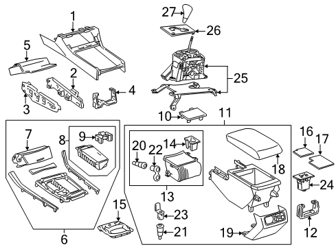 2011 Toyota Avalon Panel Sub-Assembly, Cons Diagram for 58804-07090-E0