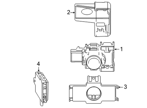 2018 Toyota Mirai Electrical Components - Rear Bumper Diagram