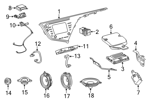 2021 Toyota Camry Receiver Assy, Radio Diagram for 86140-06860