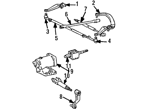 1985 Toyota 4Runner Steering Column & Wheel, Steering Gear & Linkage Diagram 6 - Thumbnail