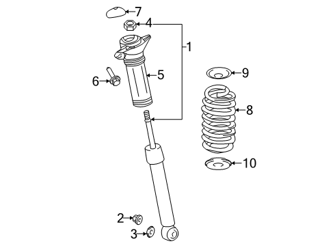 2024 Toyota Corolla Shock Absorber Diagram for 48530-80B30