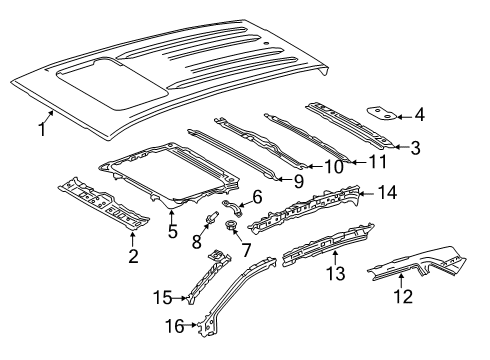 2021 Toyota RAV4 Prime Roof & Components Diagram 2 - Thumbnail