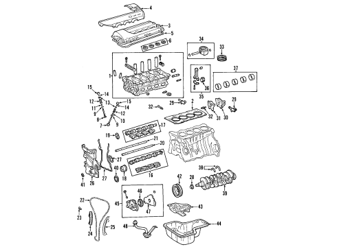 2000 Toyota Celica Oil Pan Baffle Diagram for 12123-88601