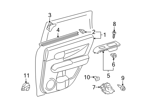 2008 Scion xB Front Door Diagram 5 - Thumbnail