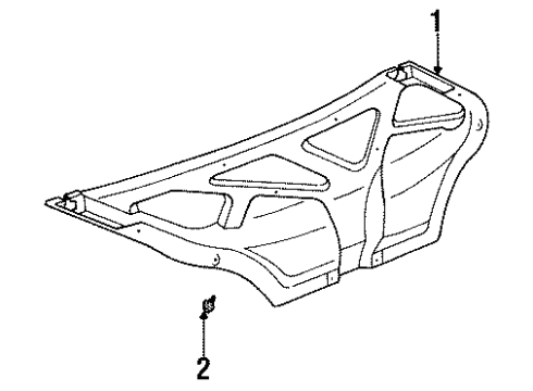 1995 Toyota Avalon Cover, Luggage Compartment Door Diagram for 64719-AC020-C0