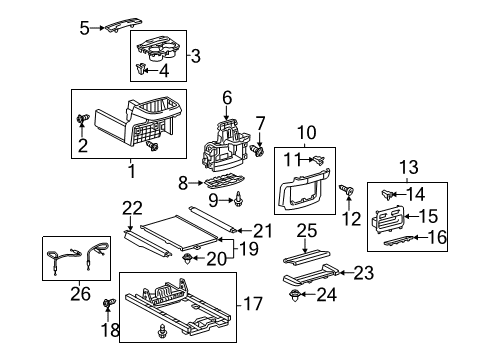 2016 Toyota Sienna Center Console Diagram