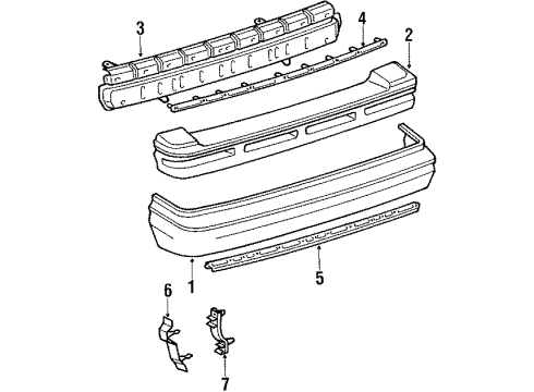 1989 Toyota Tercel Rear Bumper Diagram 2 - Thumbnail