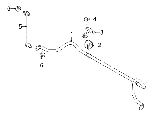 2020 Toyota Yaris Stabilizer Bar & Components - Front Diagram