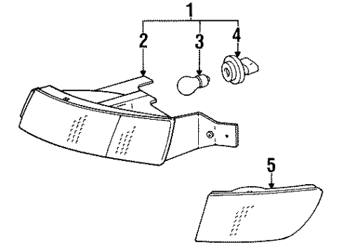 1993 Toyota MR2 Signal Lamps Diagram