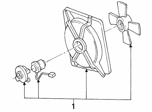 1994 Toyota Camry Cooling System, Radiator, Water Pump, Cooling Fan Diagram 5 - Thumbnail