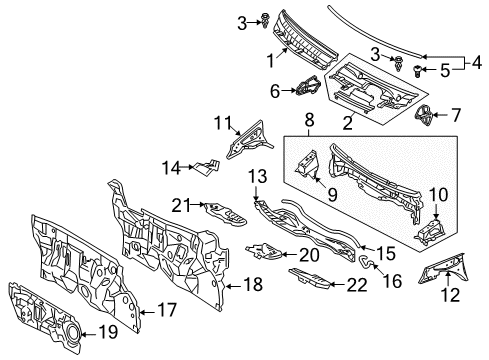 2012 Scion xD Upper Panel, Passenger Side Diagram for 55705-52130