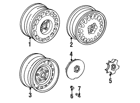 1992 Toyota Cressida Wheel, Disc Diagram for 42611-22450