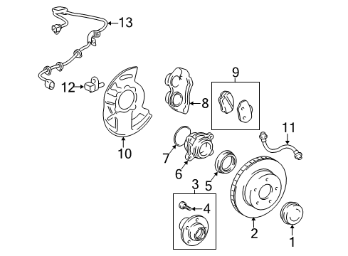 2017 Toyota 4Runner Front Brakes Diagram 2 - Thumbnail