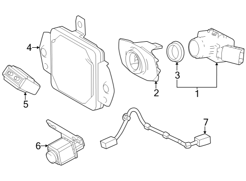 2024 Toyota Sequoia SENSOR, ULTRASONIC Diagram for 89341-K0060-E4