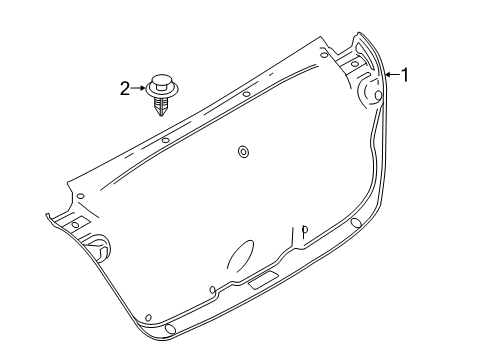 2017 Toyota Yaris iA Interior Trim - Trunk Lid Diagram