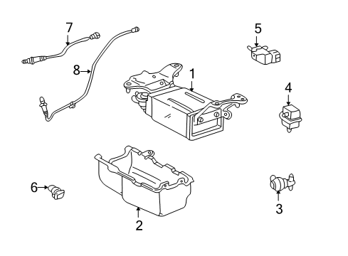 2001 Toyota Highlander Emission Components Diagram 1 - Thumbnail