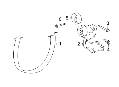 2016 Toyota Highlander Belts & Pulleys Diagram