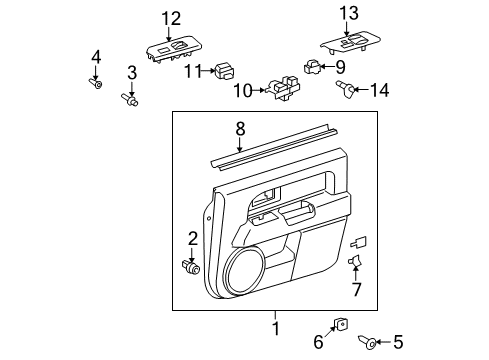 2007 Toyota FJ Cruiser Front Door Diagram 2 - Thumbnail