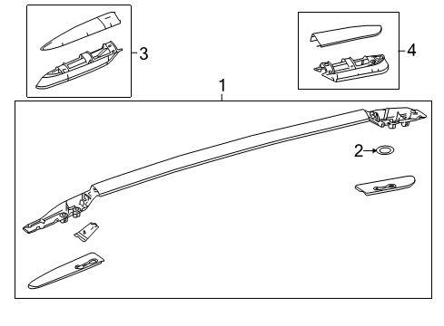 2015 Toyota RAV4 Cover Sub-Assembly, Roof Diagram for 63403-0R010-B1