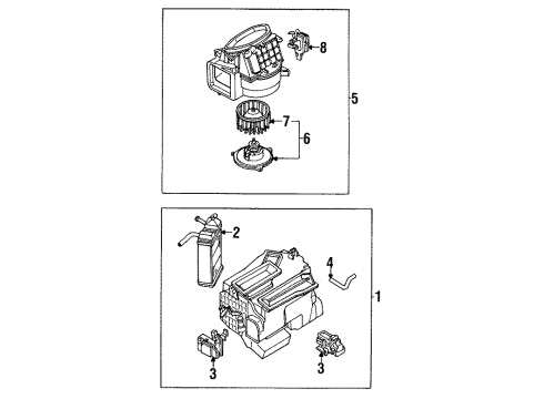 1989 Toyota Cressida Heater Core & Control Valve Diagram