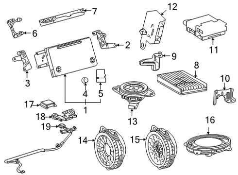 2017 Toyota Mirai Speaker Assembly, W/BRAC Diagram for 86150-62110