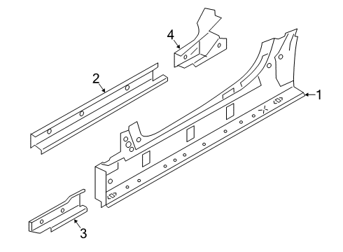 2020 Toyota GR Supra Reinforcement, ROCKE Diagram for 61418-WAA01