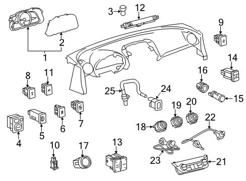 2017 Toyota RAV4 A/C & Heater Control Units Diagram