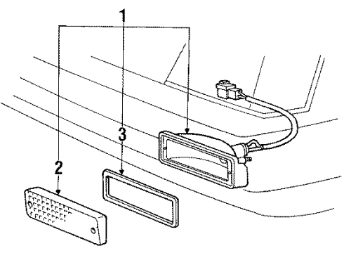 1984 Toyota Tercel Signal Lamp, Driver Side Diagram for 81520-29657